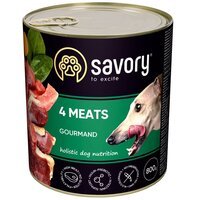 Вологий корм для дорослих собак Savory із чотирма видами м'яса 800г