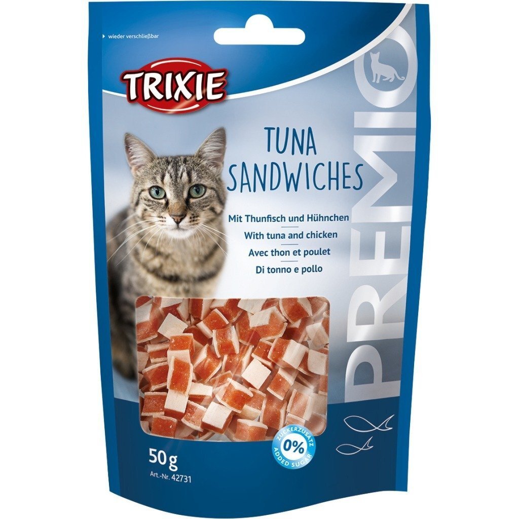 Лакомство для кошек Trixie Premio Tuna Sandwiches тунец 50 г фото 