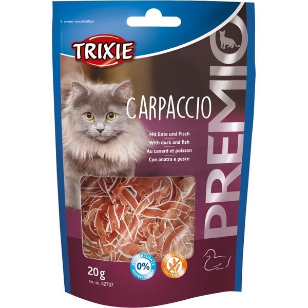 

Лакомство для котов Trixie PREMIO Carpaccio утка/рыба 20гр