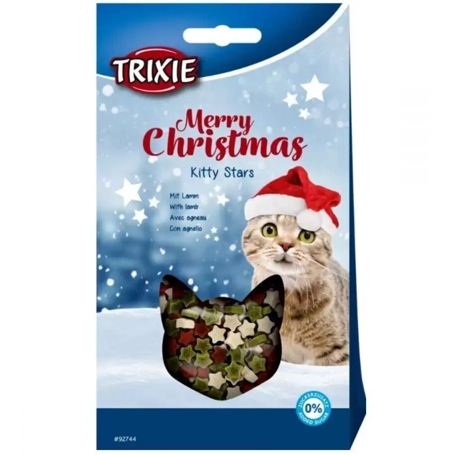 Ласощі для кішок Trixie Christmas Kitty Stars з ягням 140гфото