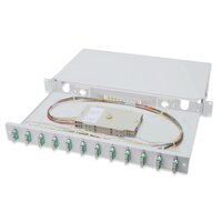 Оптическая панель DIGITUS 19' 1U, 12xSC duplex, Incl, Splice Cass, OM3 Color Pigtails, Adapter (DN-96321/3)