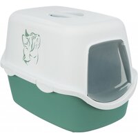 Туалет для кошек Trixie Vico закрытый, 40 × 40 × 56 см, зеленый/белый, пластик