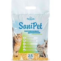 Наповнювач для котячого туалету деревний Природа Sani Pet універсальний 2,5 кг ЯБЛУКО