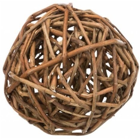 Игрушка для грызунов Trixie мяч плетеный натуральный d13 см фото 1