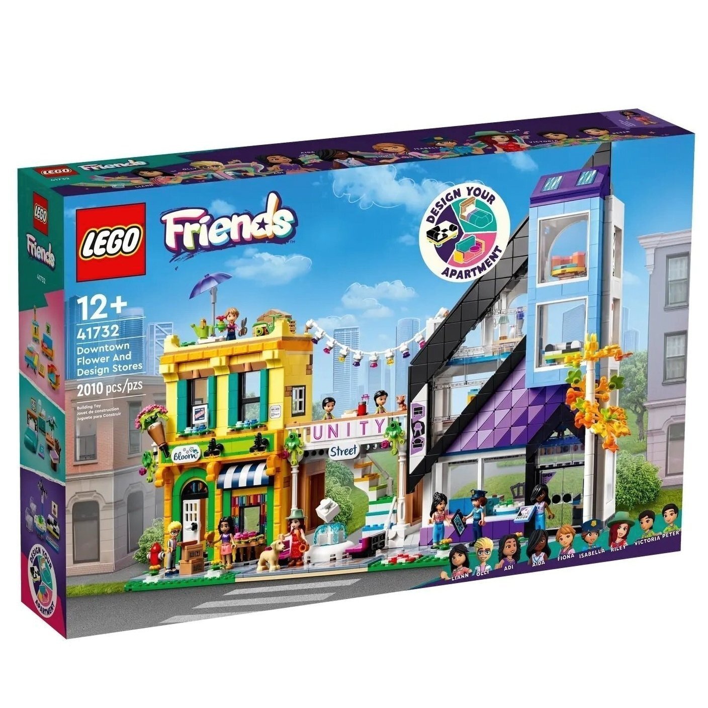 LEGO 41732 Friends Цветочные и дизайнерские магазины в центре города фото 