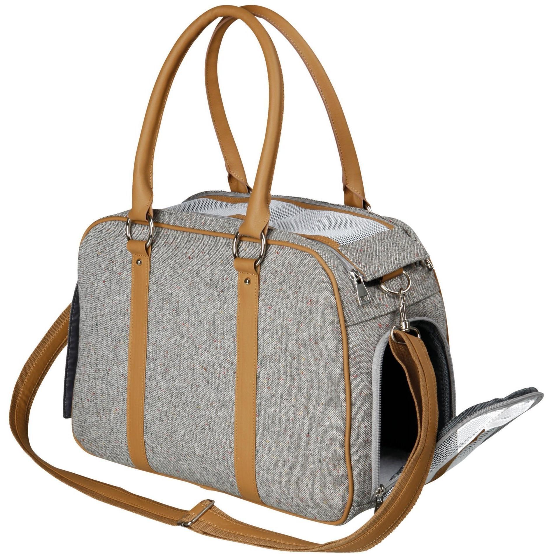 Сумка-переноска для собак та котів Trixie Helen Carrier19 х 28х40см до 10кг Бежева з сіримфото1