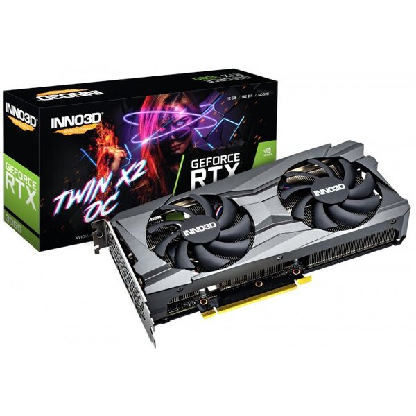 Акція на Видеокарта INNO3D GeForce RTX 3060 12GB GDDR6 TWIN X2 OC від MOYO