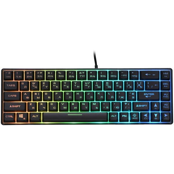 Акція на Игровая клавиатура 2E Gaming KG345 RGB 68key USB Transparent (2E-KG345TR) від MOYO