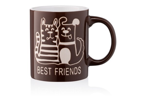 

Чашка Ardesto Best friends, 330 мл, коричневая, керамика (AR3471BR)