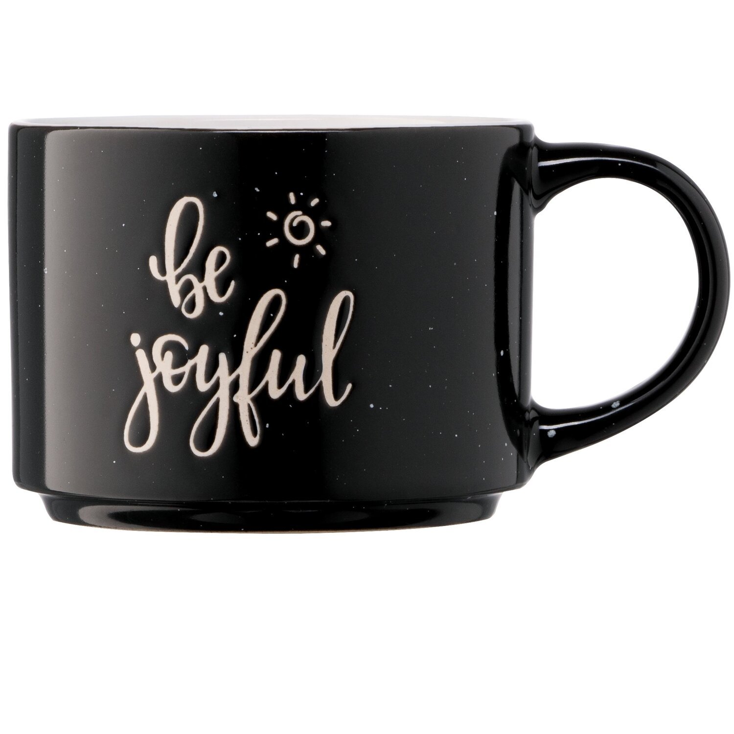 Чашка Ardesto Be joyful, 330 мл, чорна, кераміка (AR3472BK)фото