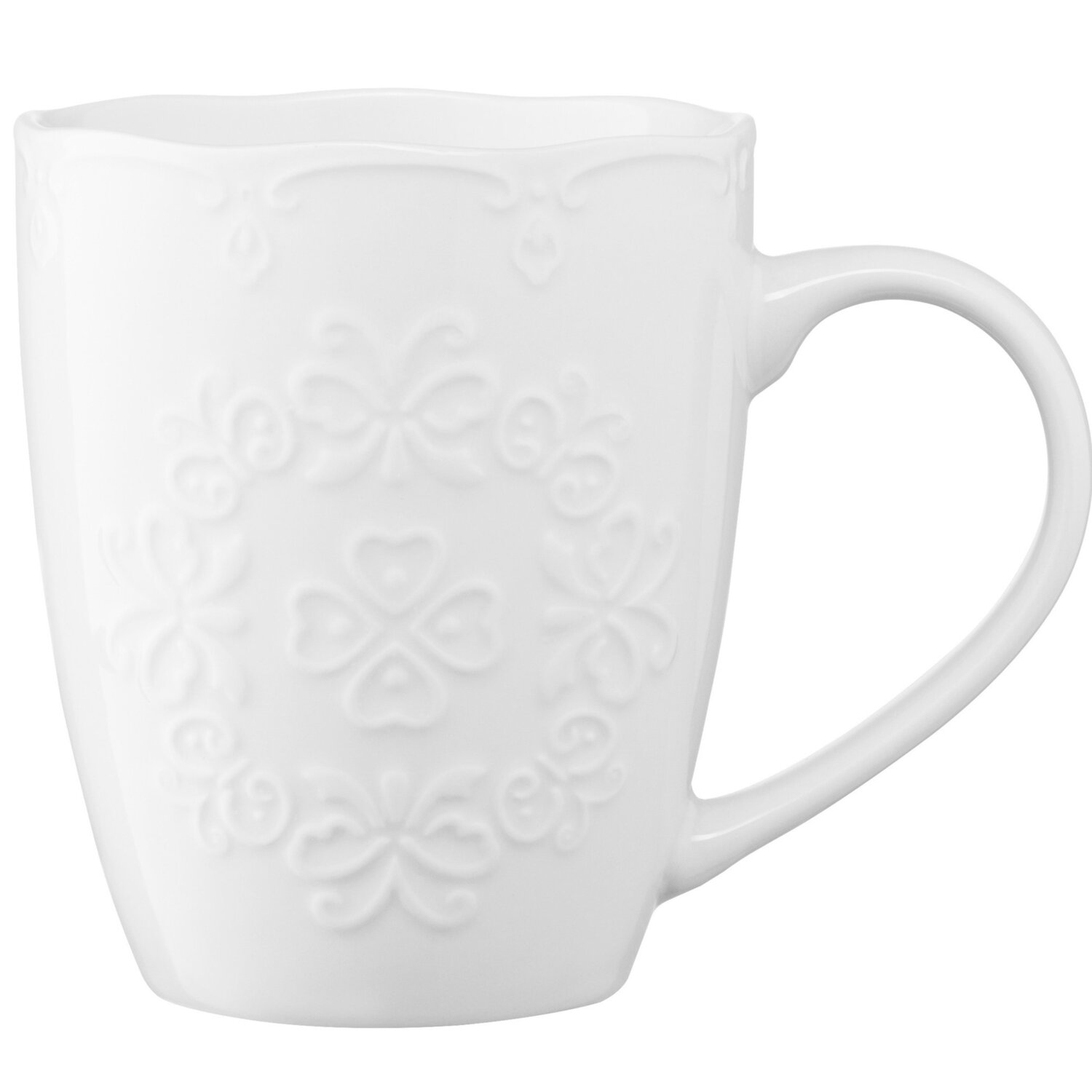 Чашка Ardesto Barocco, 330 мл, біла, фарфор&amp;nbsp;(AR3458W)фото
