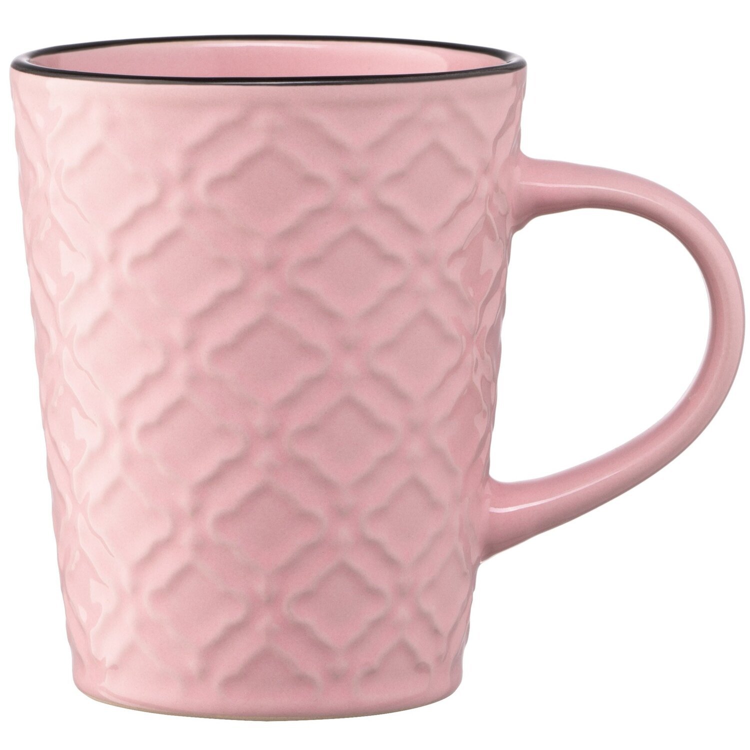 Чашка Ardesto Relief, 320 мл, розовая, керамика (AR3474P) фото 
