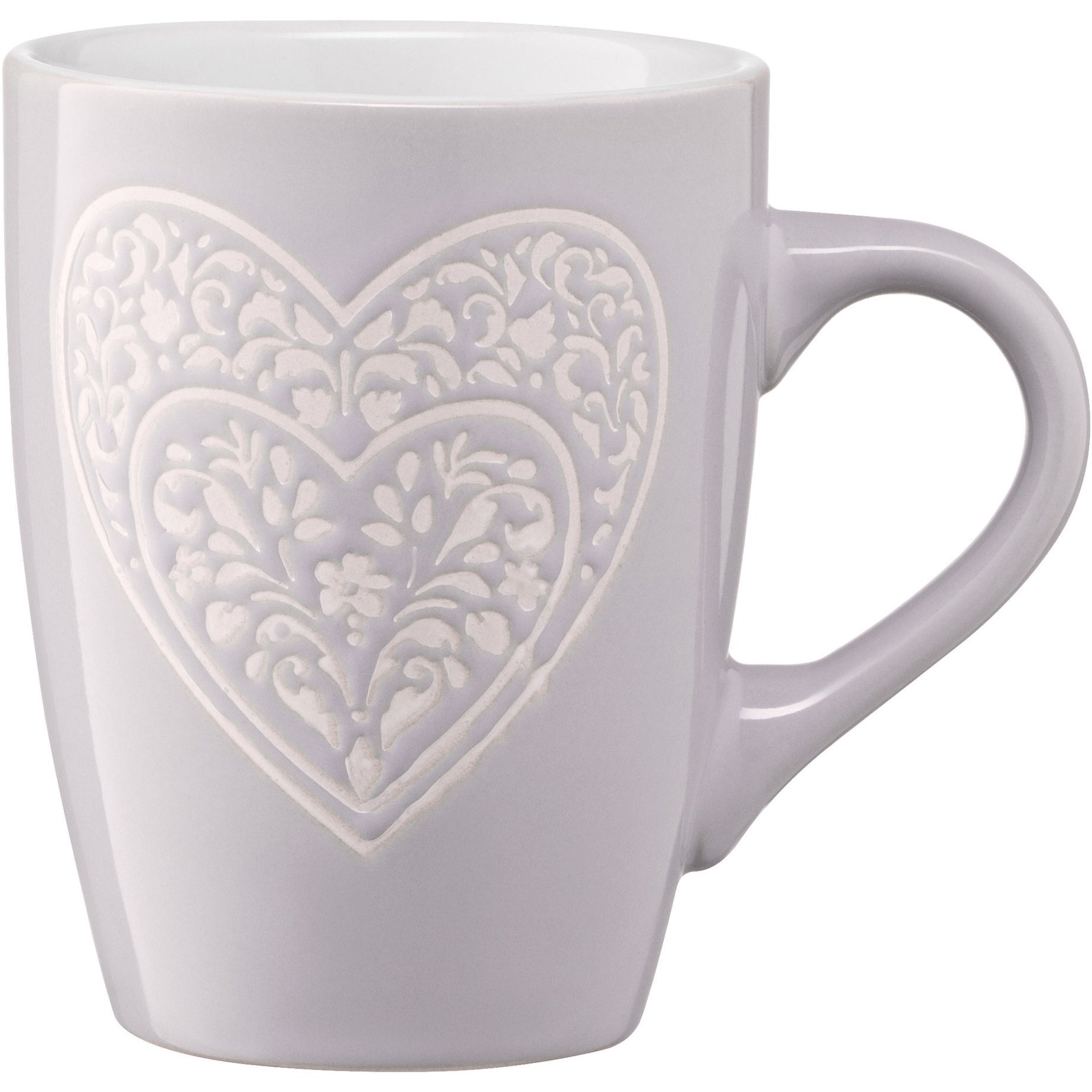 Чашка Ardesto Heart, 330 мл, серая, керамика (AR3467GR) фото 1