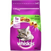 Сухой корм для взрослых кошек Whiskasas с ягненком 300г