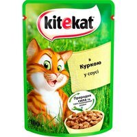 Влажный корм для взрослых кошек Kitekat с курицей в соусе 100г