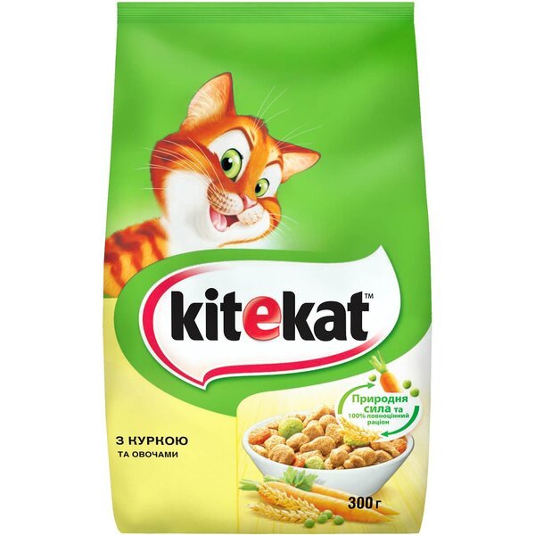 

Сухой корм для взрослых кошек KiteKat с курицей и овощами 14*300г