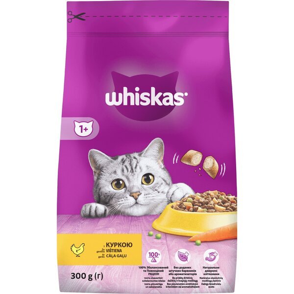 

Сухой корм для взрослых котов с курицей Whiskas 14*300г