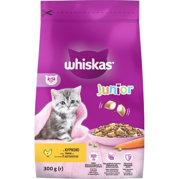 

Сухой корм для котят Whiskas с курицей 300г