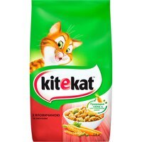Сухий корм для дорослих кішок KiteKat з яловичиною та овочами 1.8кг