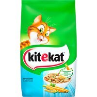 Сухий корм для дорослих кішок KiteKat з рибою та овочами 1.8кг