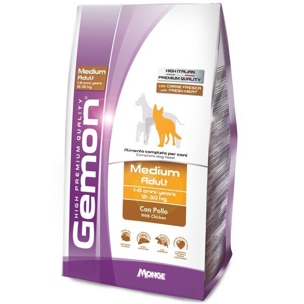 

Сухой корм для собак Gemon Dog Medium adult курица с рисом 15 кг