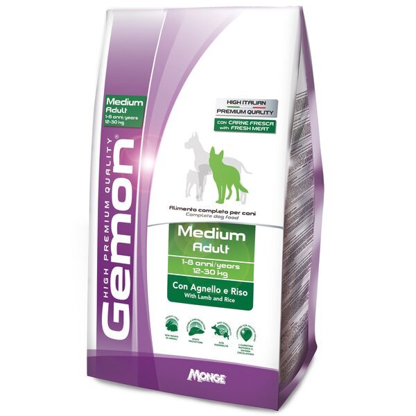 

Сухой корм для собак Gemon Dog Medium adult ягненок с рисом 15 кг