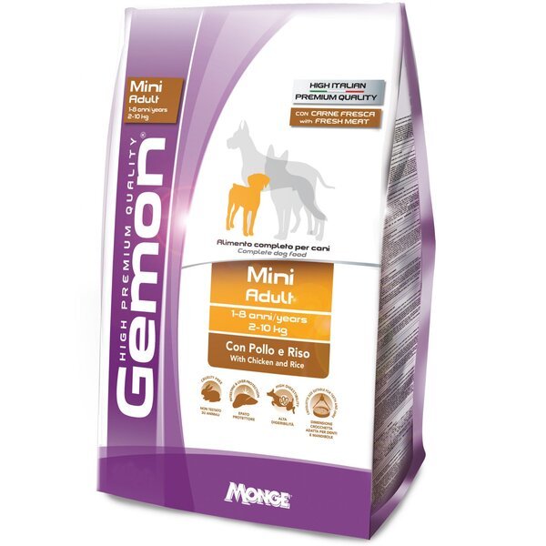 

Сухой корм для собак мелких пород Gemon Dog Mini Adult со вкусом курицы и риса 5 кг