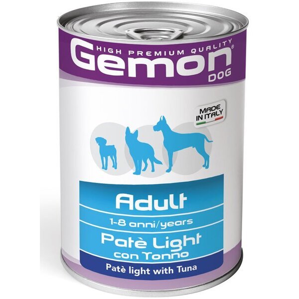 

Влажный корм для собак Gemon Dog LIGHT Pate tuna со вкусом тунца 0,4 кг