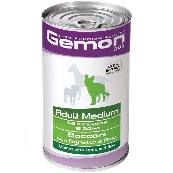 Влажный корм для собак Gemon Dog medium adult с ягненком 1,25 кг