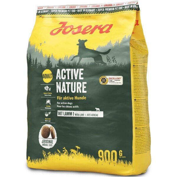 

Сухой корм для активных собак Josera Adult Active Nature с мясом птицы и ягненка, 900 г