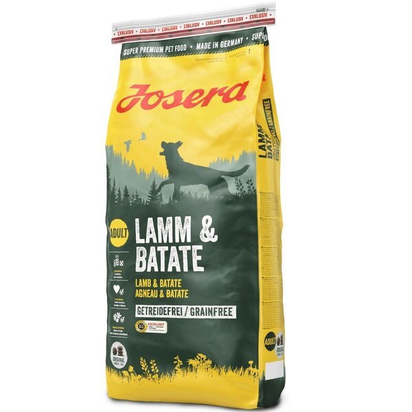 

Сухой корм для взрослых и активных собак Josera Adult Lamm & Batate с ягненком и бататом, 15 кг