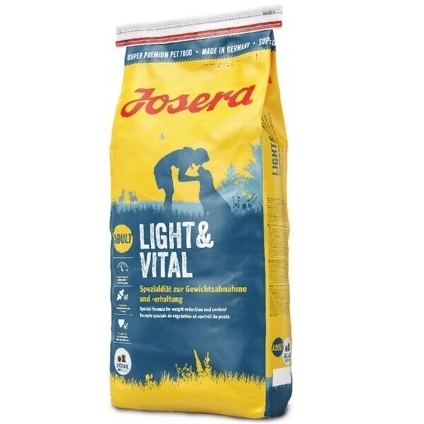 

Сухой корм для взрослых собак Josera Light & Vital диетический, для контроля избыточного веса, с птицей, 15 кг
