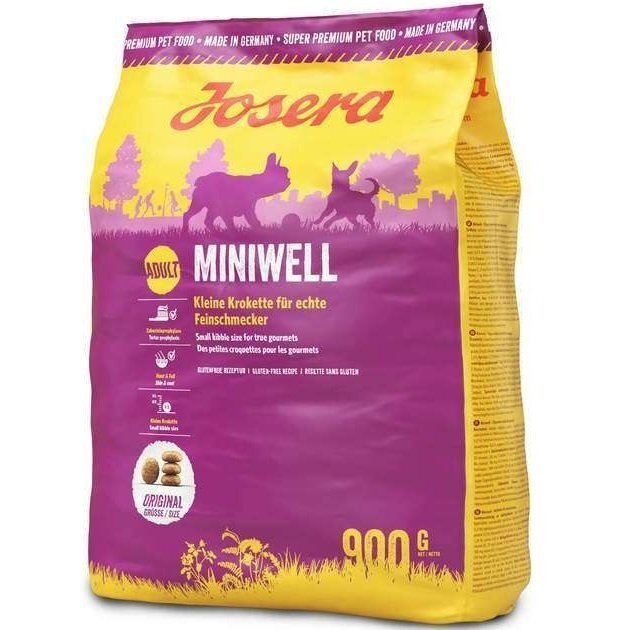 Сухий корм для дорослих собак малих порід Josera Adult Miniwell з птицею, рисом та кукурудзою, 900 гфото