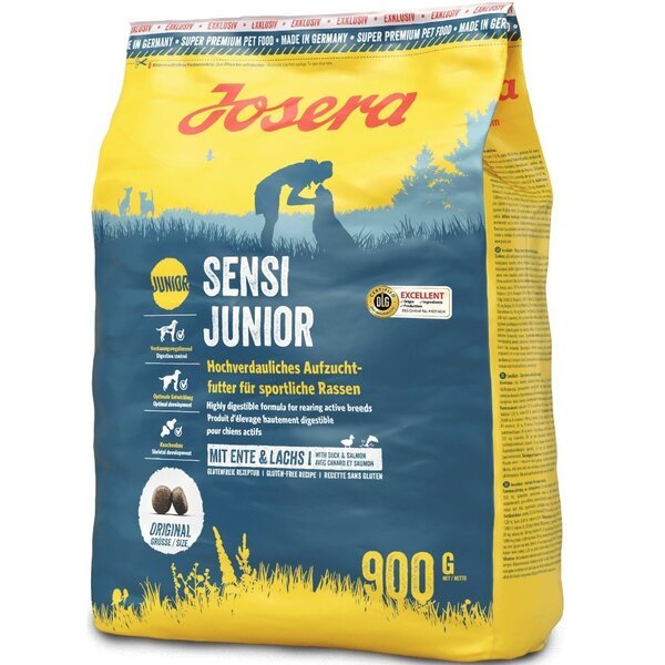 

Сухой корм Josera Sensi Junior для щенков с чувствительным пищеварением, с уткой и лососем, 900 г