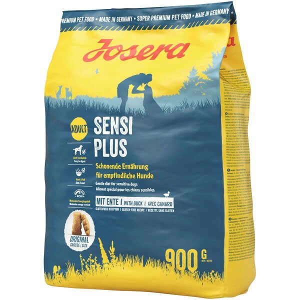 Сухой корм для собак с чувствительным пищеварением Josera Sensi Plus с мясом утки и рисом 900 г