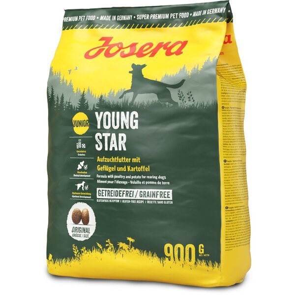 Сухой корм для щенков Josera YoungStar Junior беззерновой, с мясом птицы и картофелем, 900 г