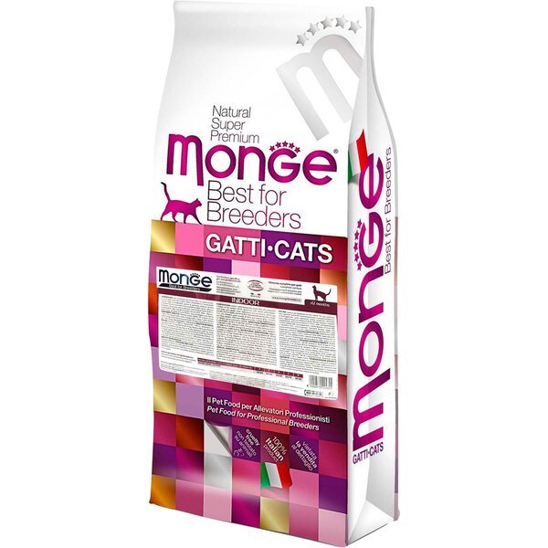 Сухой корм для кошек всех пород Monge Cat Indoor со вкусом курицы и риса 10 кг