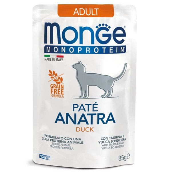 

Паштет для кошек Monge Cat Monoprotein Adult утка 85 г