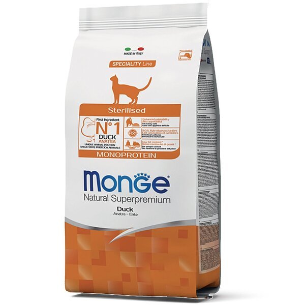 Сухой корм для стерилизованных кошек Monge Cat Sterilized с уткой 1.5 кг