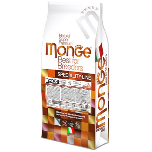 Сухой корм для собак Monge Dog All breeds Adult Light Salmon&Rice со вкусом рыбы и риса 15 кг