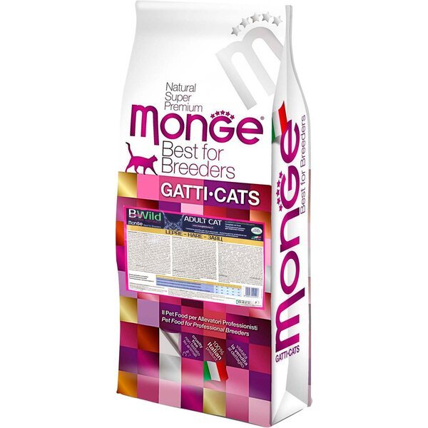 Сухой корм для кошек Monge Cat Bwild Low Grain с мясом зайца 10 кг