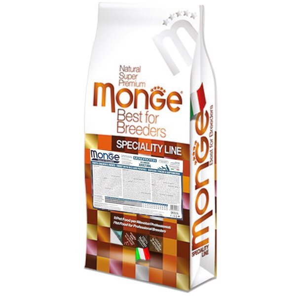 

Сухой корм для собак Monge Dog All breeds Adult форель 15 кг