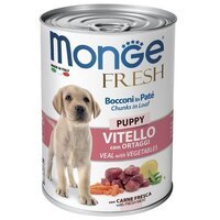 Вологий корм для собак Monge Dog Fresh Puppy телятина з овочами 400 г