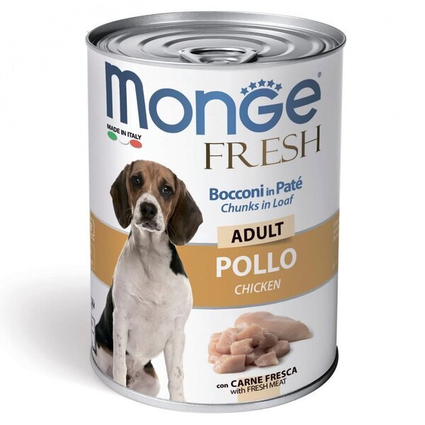 Влажный корм для собак Monge Dog Fresh со свежей курицей 400 г