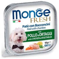 Вологий корм для собак Monge Dog Fresh зі свіжою куркою та овочами 100 г