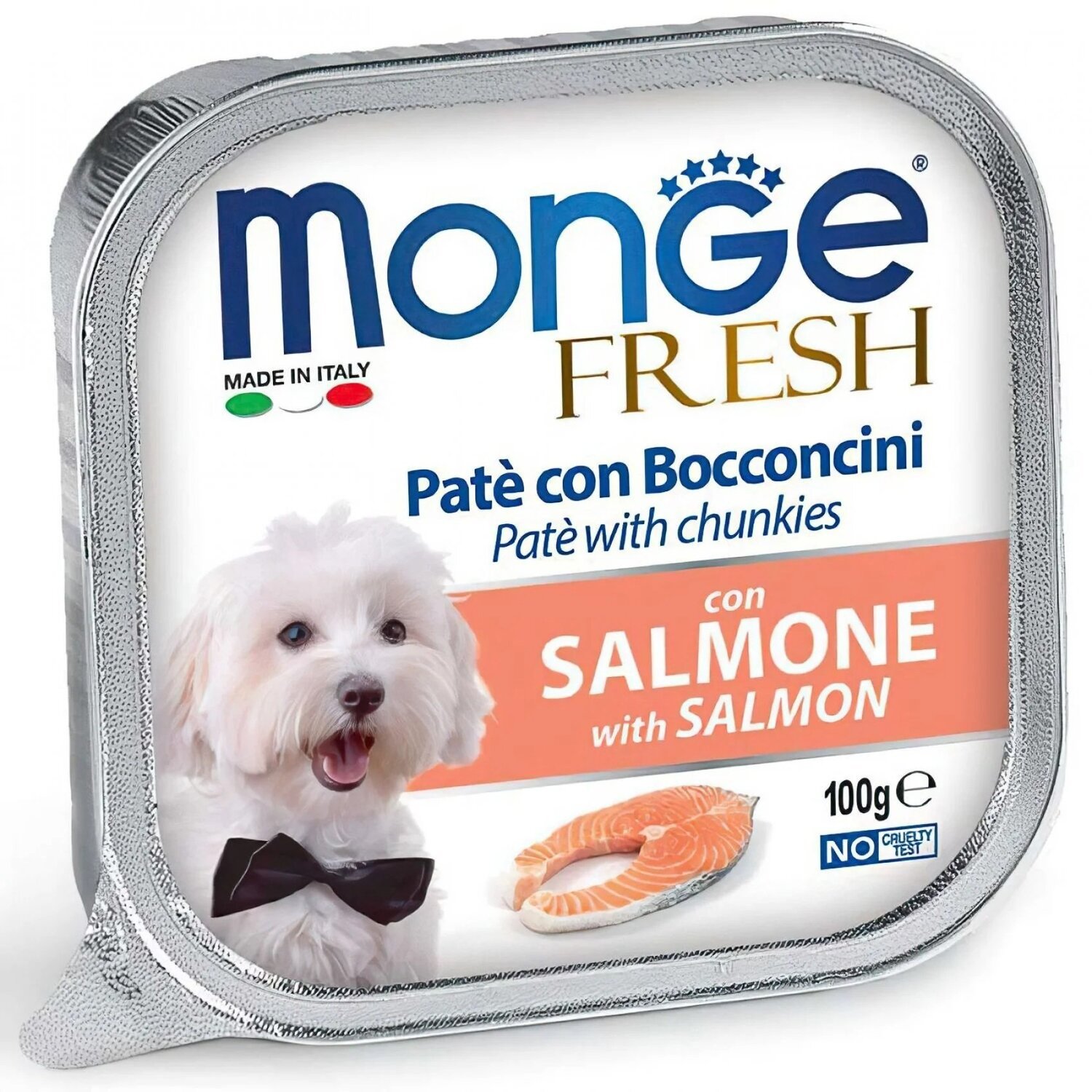 Влажный корм для собак Monge Dog Fresh со свежим лососем, 100 г фото 