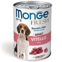 Вологий корм для собак Monge Dog Fresh з телятиною 400 г