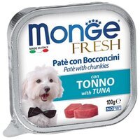 Вологий корм для собак Monge Dog Fresh з тунцем, 100 г