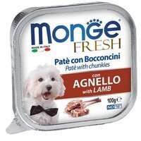 Вологий корм для собак Monge Dog Fresh з ягням, 100 г