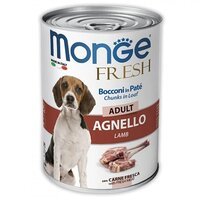 Вологий корм для собак Monge Dog Fresh з ягням, 400 г